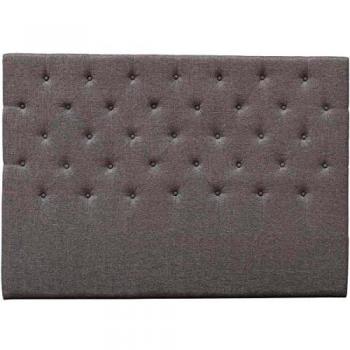 Cabecero de cama acolchado 160 cm en tela topo DÉCO