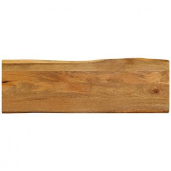 Tablero de mesa borde natural madera maciza mango 120x40x3,8 cm Marrón