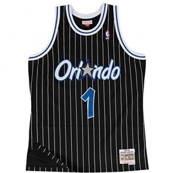 Camiseta NBA Mitchell & Ness Orlando Magic 1994-95 Anfernee Hardaway Negra Rayas para Hombre