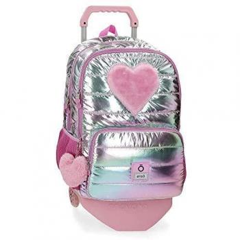 Mochila Enso Fancy Doble Compartimento con Carro, Rosa, 32x44x17 cm