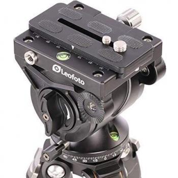 Cabezal de video fluido Leofoto BV-10 - Aluminio ligero, capacidad de carga hasta 8 kg, compatible con Arca