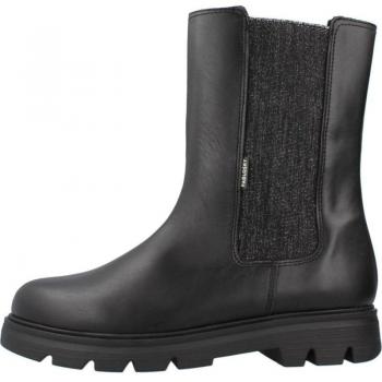 Pablosky Botas Chica Piel 425710 - Estilo Moderno y Sostenible, Botas de niña de piel y textil técnico con cremallera, color negro