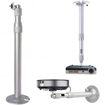 Soporte Universal para Proyector de Techo y Pared de Aluminio, Ajustable 20-40cm, Capacidad de 15KG, Rotación 360 Grados