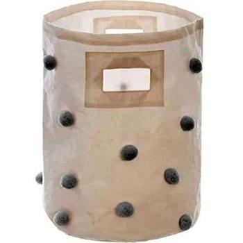 Bolsa de almacenamiento de mini pompones gris