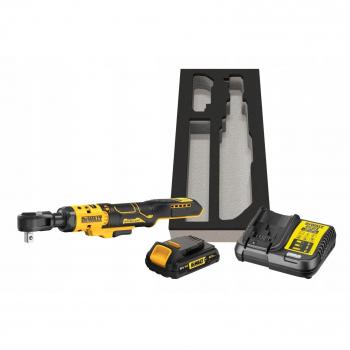 DEWALT DCF512D1G Trinquete 18V 1/2 95Nm con batería de 2.0Ah y extrusión para carro