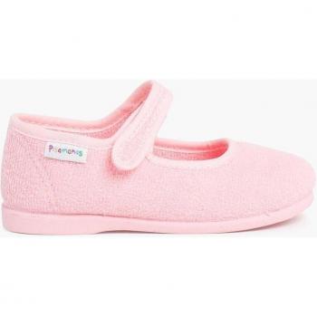 Zapatillas de casa cerradas de Bebé Niña con tira adherente y Rizo Toalla