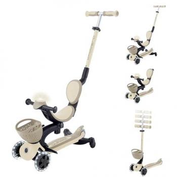 Patinete Evolutivo Globber GO UP BABY 360 Luces - Taupe