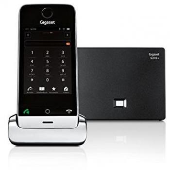 Gigaset - Teléfono fijo inalámbrico DECT con contestador, color negro