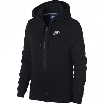 Nike W NSW FZ FT Sudadera, Mujer, Negro Black/White, XL