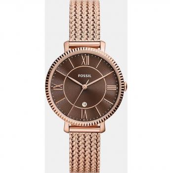 Fossil - Reloj de mujer ES5322 de malla de acero rosa