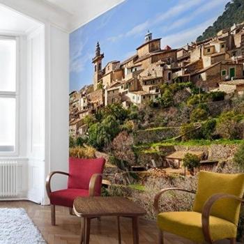 Bilderwelten Fotomural Premium - Rural Valldemossa - Mural cuadrado papel pintado fotomurales murales pared papel para pared foto 3D mural pared barato decorativo, Dimensión Alto x Ancho: 336cm x 336cm