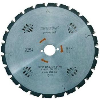 Metabo Hoja de sierra Precision Cut Wood - Professional, 254x30 mm, D60 DI 5° negativo (628222000)