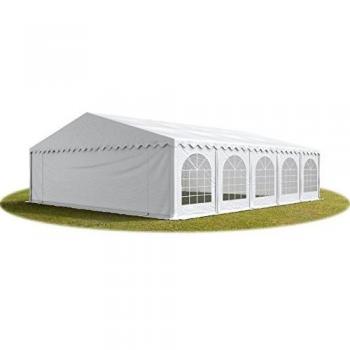 Carpa para Fiestas 8x10 m, PVC 750, Ignífuga, Blanca con Base Reforzada