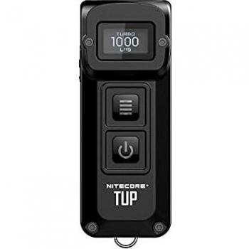 Nitecore TUP Keychain Flashlight - 1000 Lumens, Rechargeable CREE XP-L HD V6 LED, Black