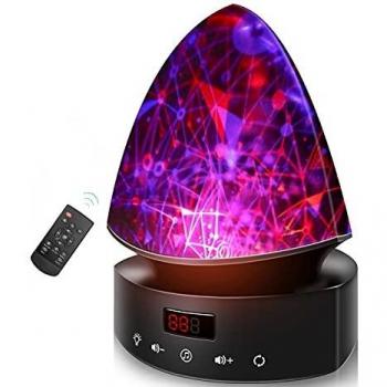 Moredig Proyector Bebe, Cósmica/Geométrica Proyector Infanti con Ruido Blanco, Bluetooth, Control Remoto, Rotación de 360 ​​°, para Cumpleaños, Navidad, Bodas, Decoración de Habitaciones