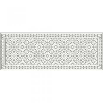 Alfombra de Vinilo Samara Beige 66x180 cm Estilo Baldosas