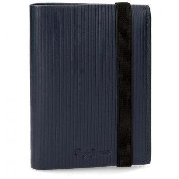 Pepe Jeans Stripe Colors Monedero, 12 cm, 0.1 Litros, Azul