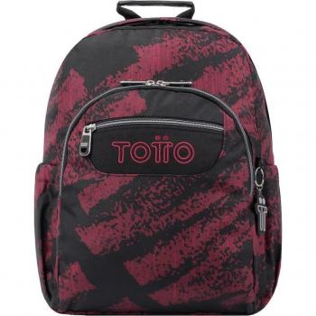 Mochila escolar Totto Acuareles adaptable a carro - Color tiza roja