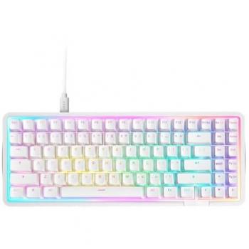 Teclado Gaming NZXT Function Elite MiniTKL Blanco ARGB USB QWERTZ con altura ajustable y perfil de memoria