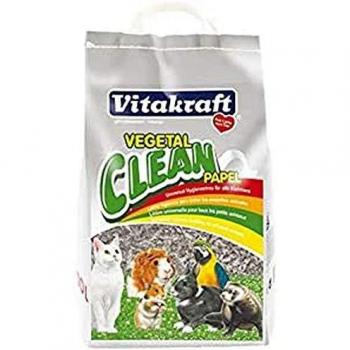 Vitakraft - Vegetal Clean Papel, Lecho Higiénico para pequeños animales - 25 L