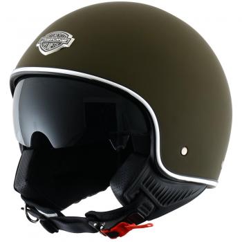 Astone Helmets - Minijet 66 - Casque jet vintage - Casque style rétro US - Casque de moto en polycarbonate - matt army S