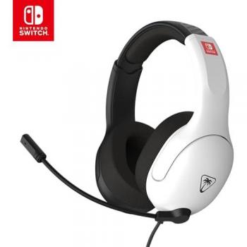 Auriculares Gaming Turtle Beach Airlite Fit con Cable para Nintendo Switch - Negro y Blanco, Micrófono Abatible con Reducción de Ruido, Comodidad Superior