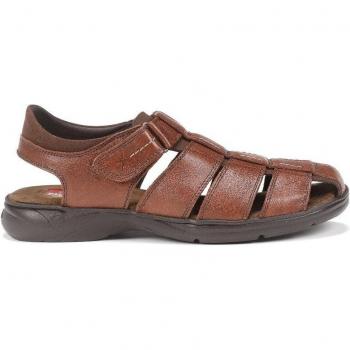 Sandalia Fluchos para Hombre en Piel Marrón