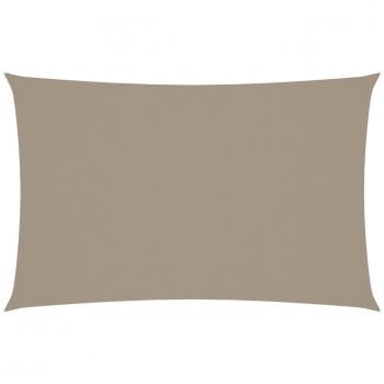 Toldo de vela rectangular tela Oxford gris taupe 4x7 m