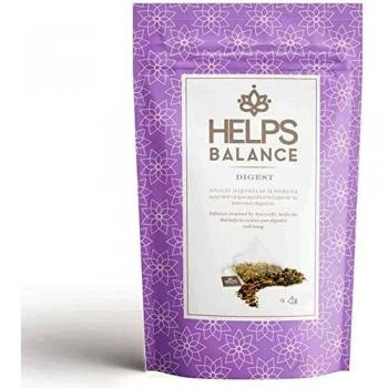 HELPS INFUSIONES - Infusión Digestiva A Base De Manzanilla, Manzana, Piel De Naranja, Rooibos, Jengibre Y Canela. Helps Harmony. Caja de 15 Pirámides.
