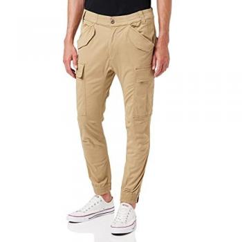 Alpha Industries Airman Beige Tapered Fit Joggers 34 for Men