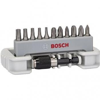 Bosch 2 608 522 129 - Set de 11 puntas de atornillar incluido soporte para puntas de atornillar - PH1; PH2; PH3; PZ1; PZ2; PZ3; T10; T15; T20; T25; T30; 25 mm