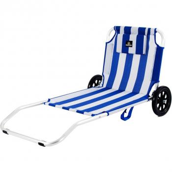 Silla-Carrito de Playa Marinera Plegable - 6 Posiciones - Resistente al Sol y Agua - Calidad Crevicosta