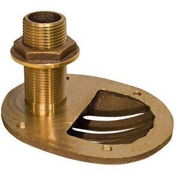 Groco STH-750-W 3/4 Inch Bronze Combo Thru-Hull Scoop with Nut