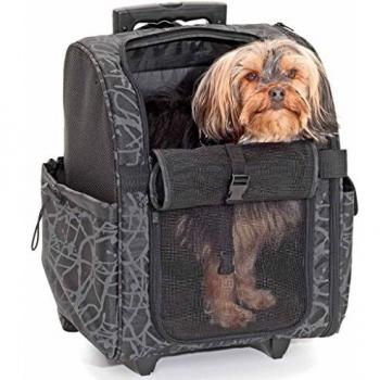 Flamingo Carrito Mascotas 32x29x52 cm Negro Cochecito Equipaje Perro Cachorro