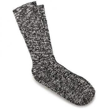 Calcetines Birkenstock de Algodón Slub para Mujer - Negro y Gris Melange