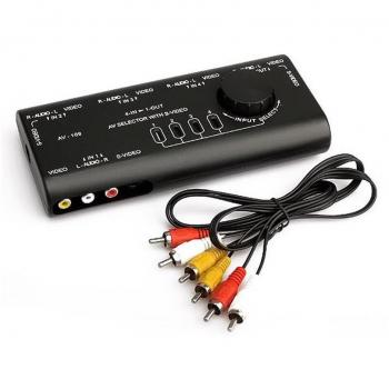Conmutador AV 4 en 1 Q-au51 para Reproductor de DVD y Videocámara