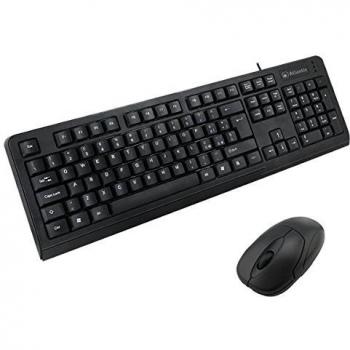 Kit Combo Teclado y Ratón USB Atlantis P013-WK608M-U QWERTY Negro