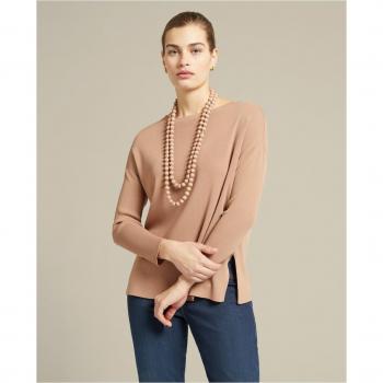 Elena Miró - Jersey con cuello doble de punto tubular