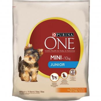 Purina One Mini Pienso para Cachorros Raza Pequeña con Pollo y Arroz 800g