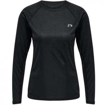 Newline Women Core Running T-Shirt L/S Camiseta de Manga Larga para Mujer, Color Negro, Talla L