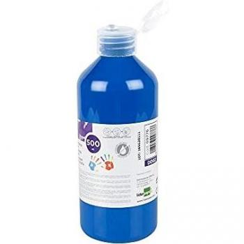 Liderpapel Pintura Dedos Botella de 500 ml Azul.