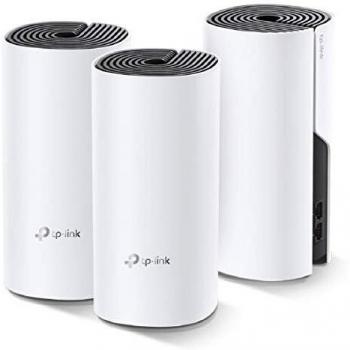 Tp-link Deco m4 3-Pack 867 mbit/s - Router para Tablet, Color Negro y Blanco.