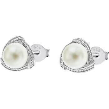 Pendientes Perla De Plata WS02224