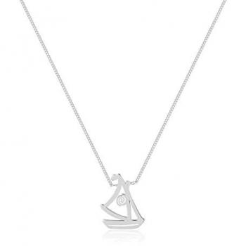 Colgante Vaiana Barco de Plata de Ley