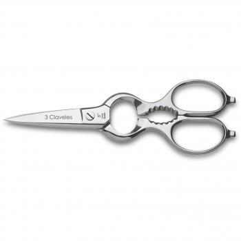 3 Claveles 400 - Tijera de cocina varios usos inoxidable 20 cm