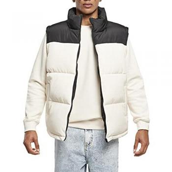 Urban Classics Men's Block Puffer Vest Black/White