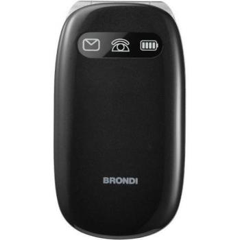 Teléfono Brondi Amico Comfort Dual SIM 2.8 Negro Metal con Tasti Grandi y Tasto SOS
