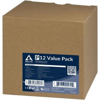 Arctic P12 PWM PST Value Pack - Ventilador de Carcasa 120mm, Paquete de 5