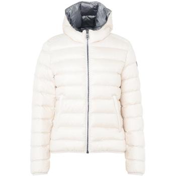 Recycled White Down Jacket with Hood for Women - Size XL