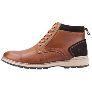 Hush Puppies Dean Tan Leather Memory Foam Chukka Boot for Men - Size UK 7